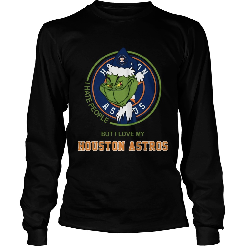 Grinch I Hate People But I Love Houston Astros Tshirt - Kingteeshop