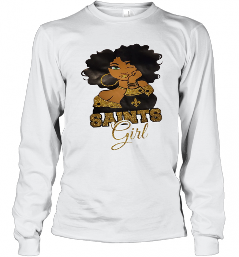 New Orleans Saints Football Black Girl T-Shirt - Kingteeshop
