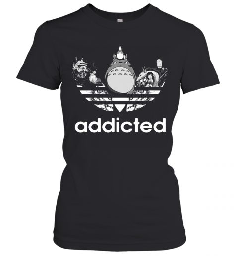Respiración muelle Barón Totoro Addicted Adidas Studio Ghibli Logo T-Shirt - Kingteeshop