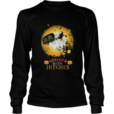 Long Sleeve Witches with hitches camping Halloween shirt