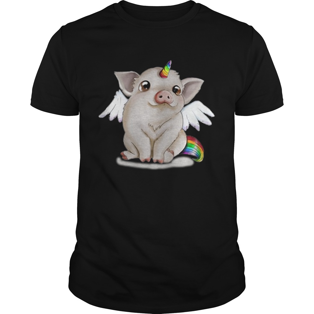 Rainbow Pig unicorn shirt
