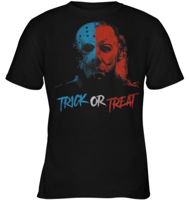  Michael Myers and Jason Mask Trick or treat shirt