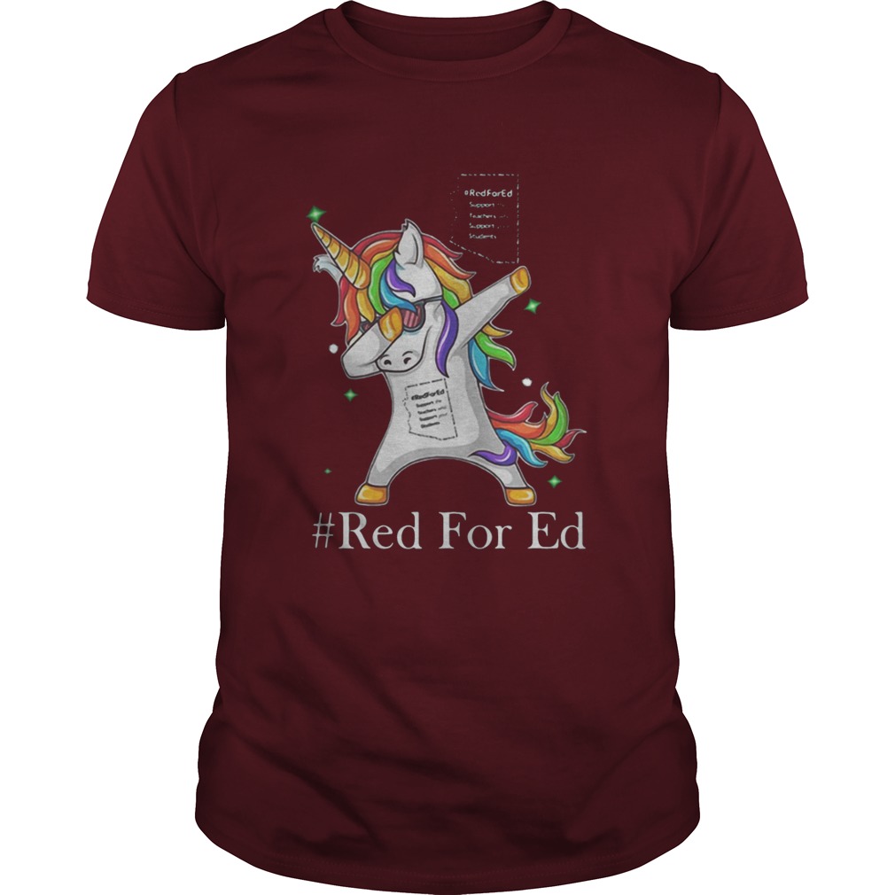 RedForEd Unicorn Dabbing shirt