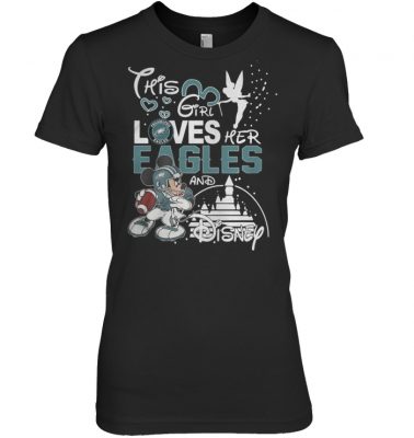 This girl loves her Eagles and Disney shirt
