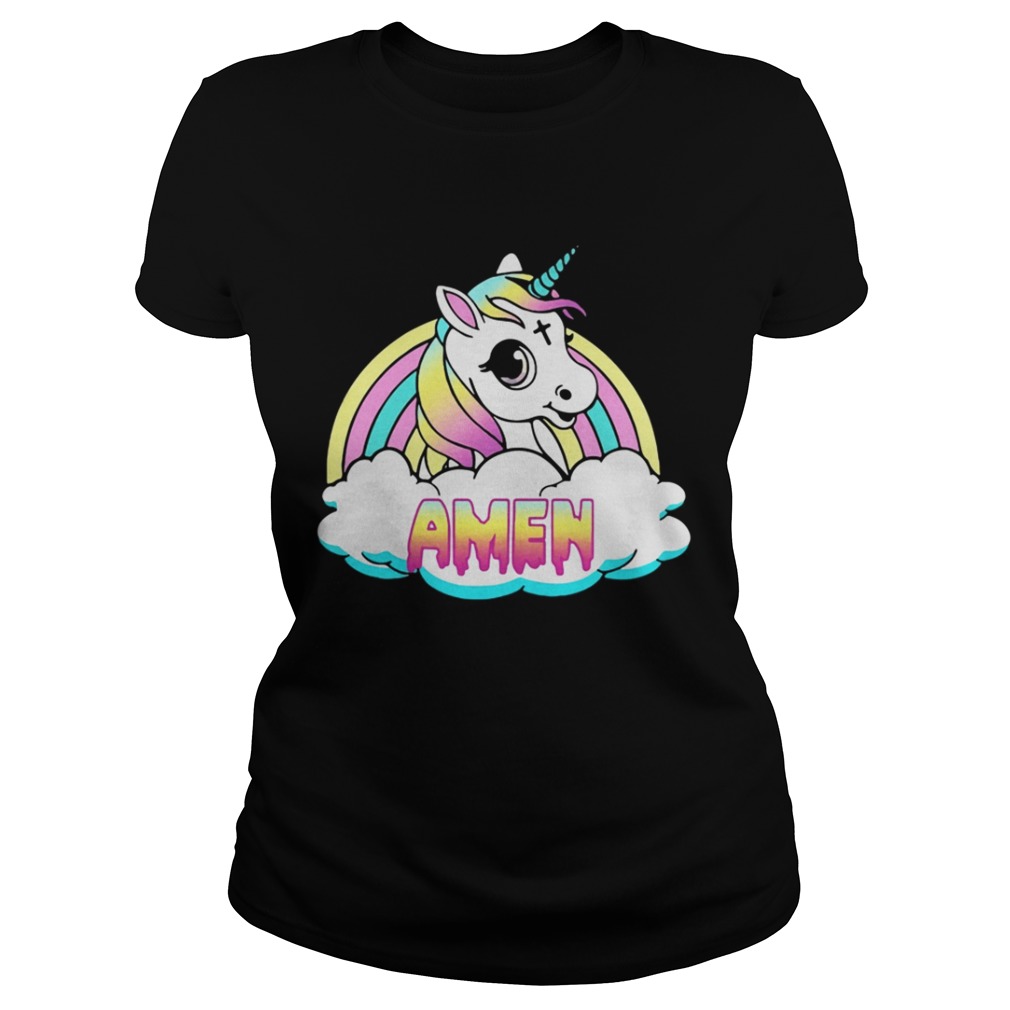 Unicorn Amen Rainbow shirt