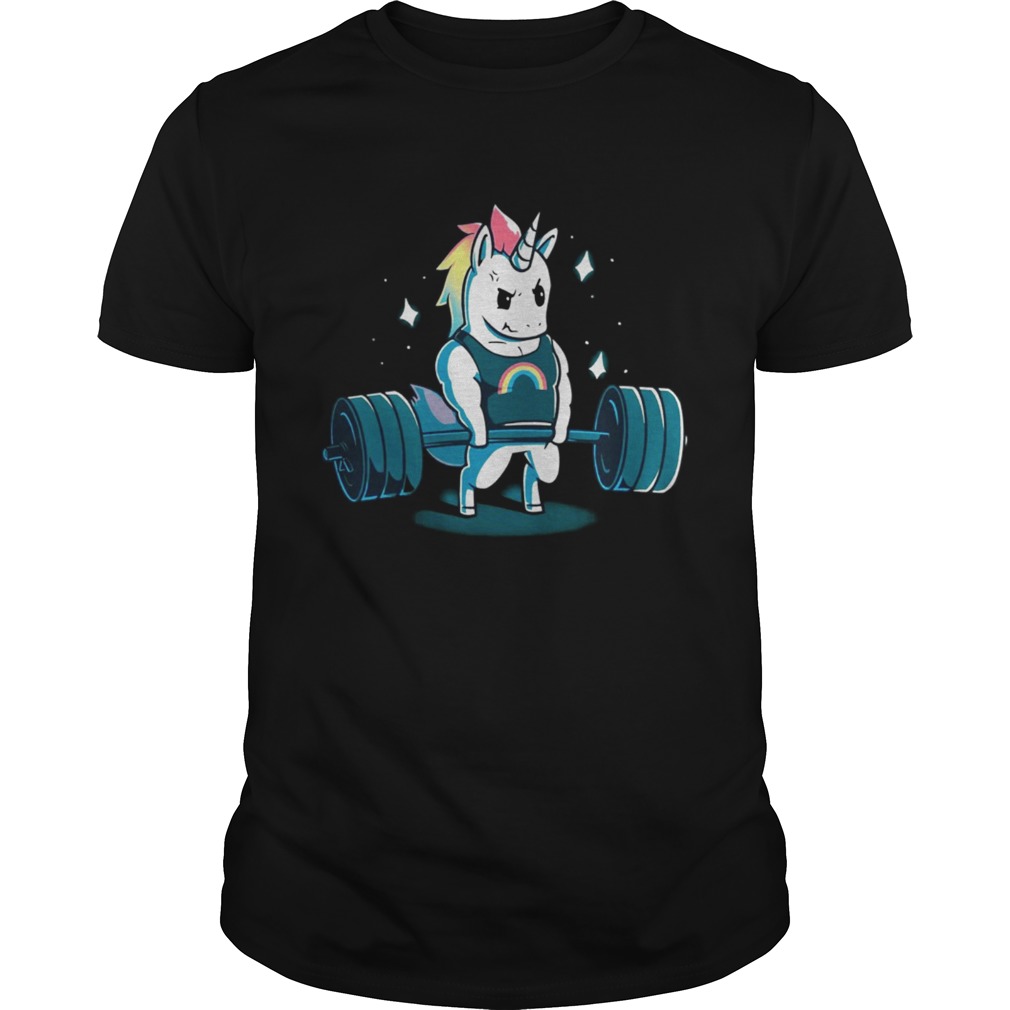 Weight lifting gym unicorn shirt