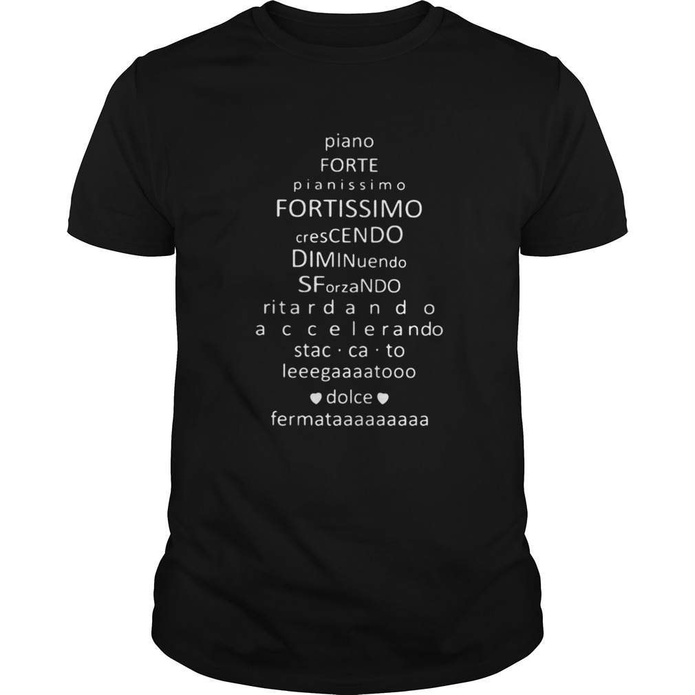 Funny Music Theory Forte Pianissimo shirt