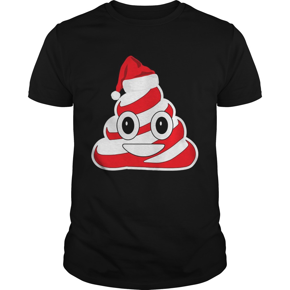 Candy Cane Poop Emoji Shirt