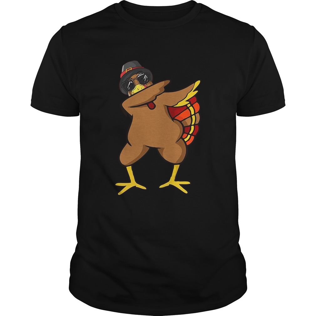 Funny Dabbing Turkey Thanksgiving T Shirt Outfit Clothes