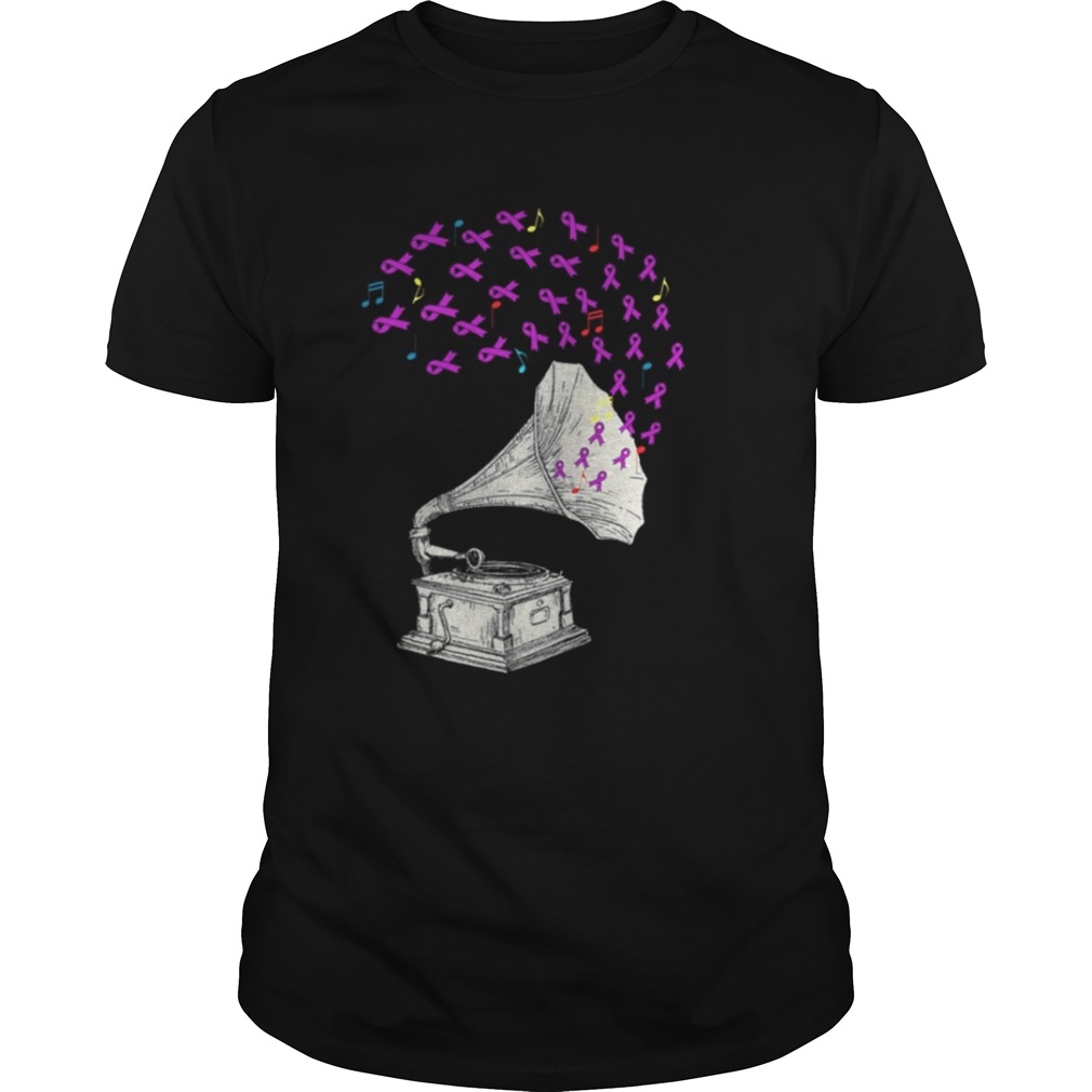 Gramophone Music Pancreas Awareness Tshirt