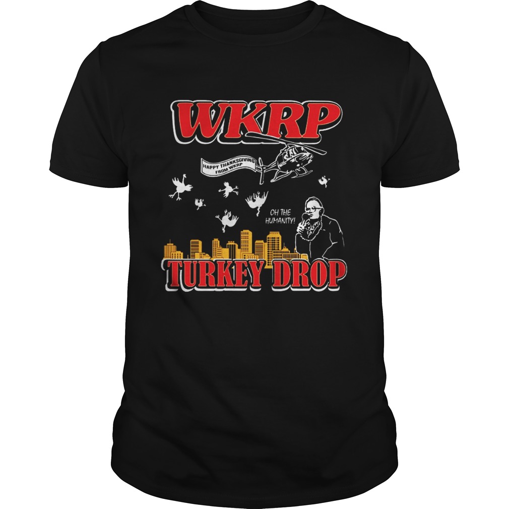 Happy thanksgiving from WKRP turkey drop shirt