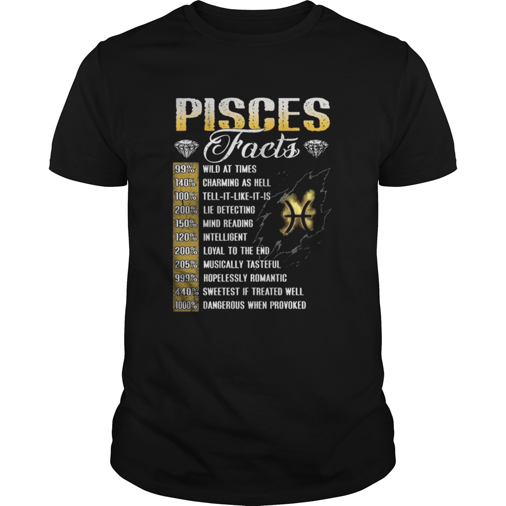 Pisces facts 99% wild at times shirt