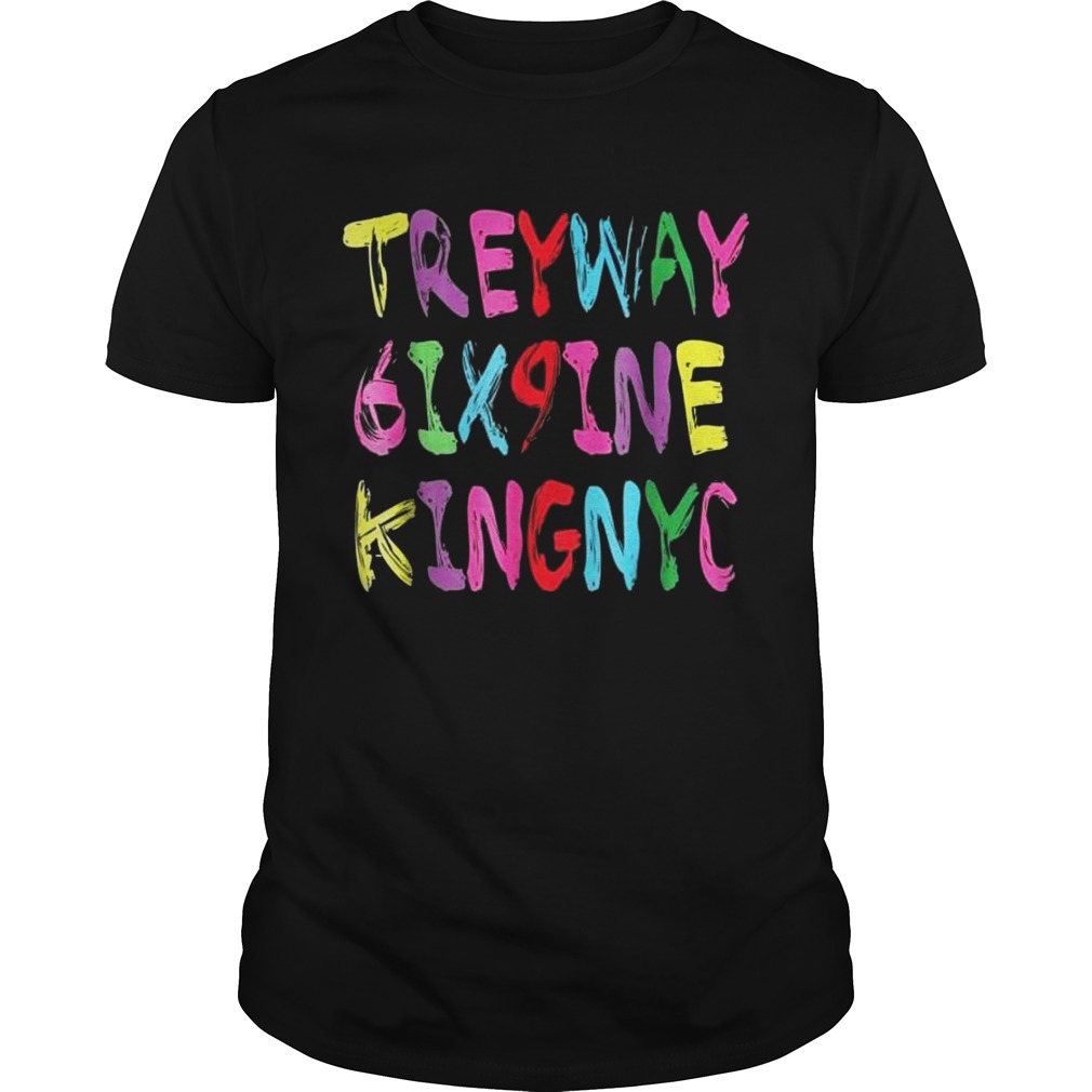 Stoopid TreyWay 6IX9INE KINGNYC Rainbow Shirt