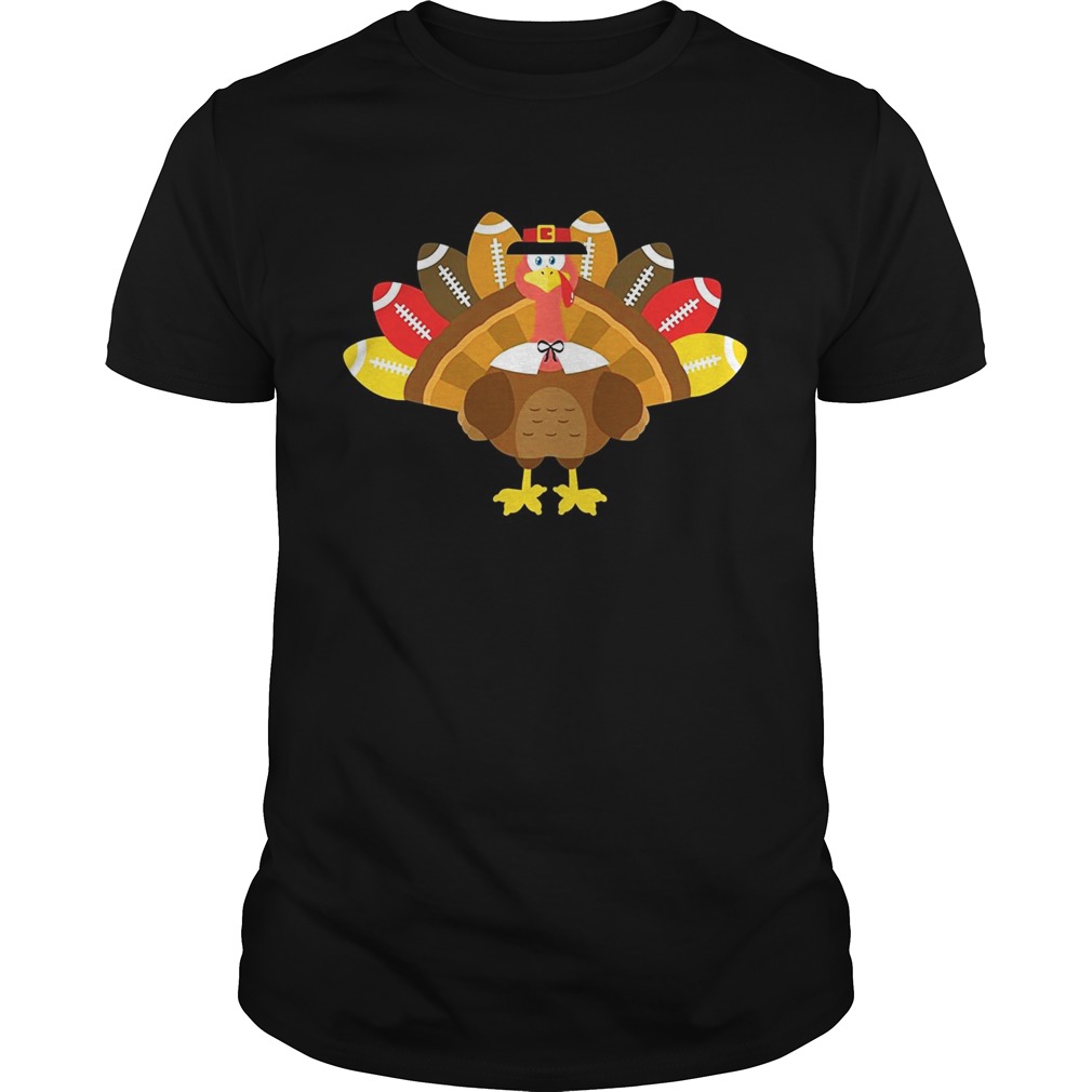 Thanksgiving TshirtTurkey Pilgrim and Football Shirt