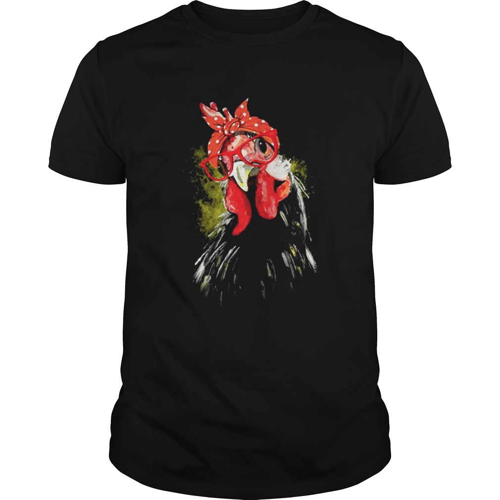 Chicken bow red head scarf shirt