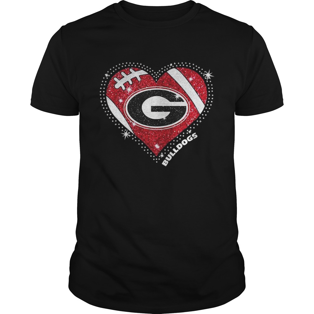 Georgia Bulldogs football diamond heart shirt