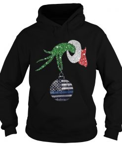 Grinch hand holding Ornament American Christmas Hoodie