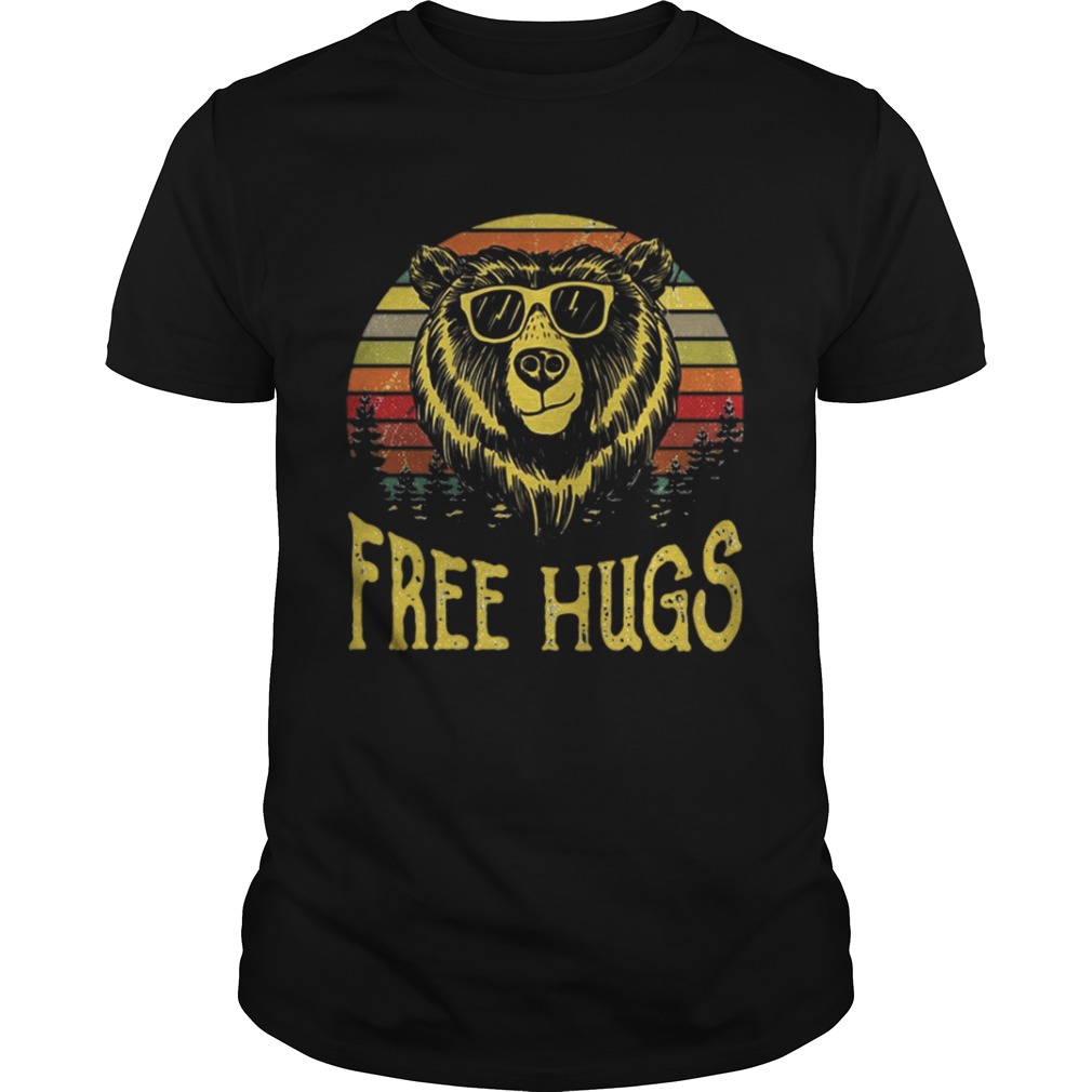 Free Hugs Bear sunset shirt