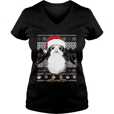 Unisex T-shirt. Ugly Christmas Shirt Hoodie Shirt Star Wars Porg Ugly Christmas Graphic T-Shirt