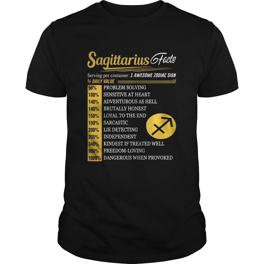 Sagittarius facts I awesome zodiac sign shirt