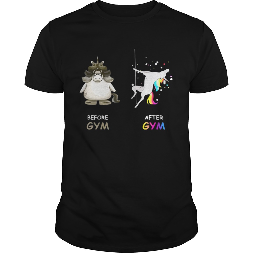 Unicorn Before And After Gym Shirt