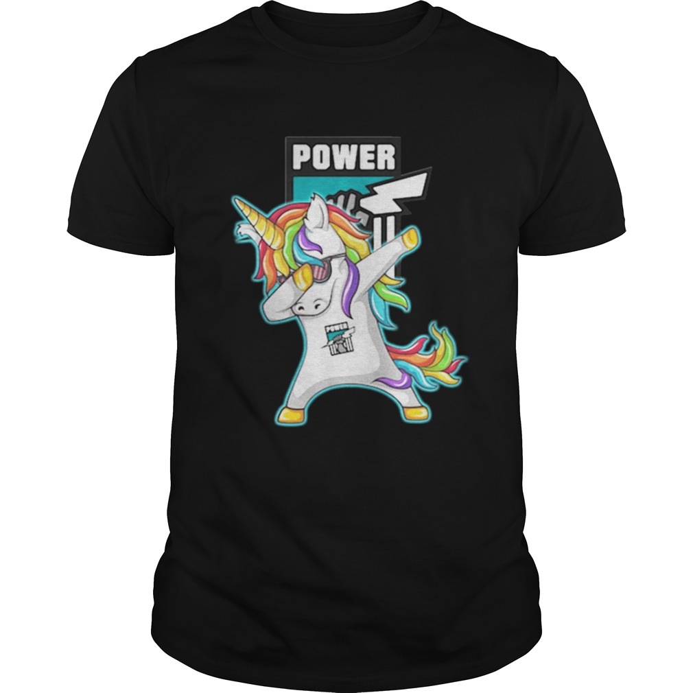 Unicorn dabbing Port Adelaide power shirt
