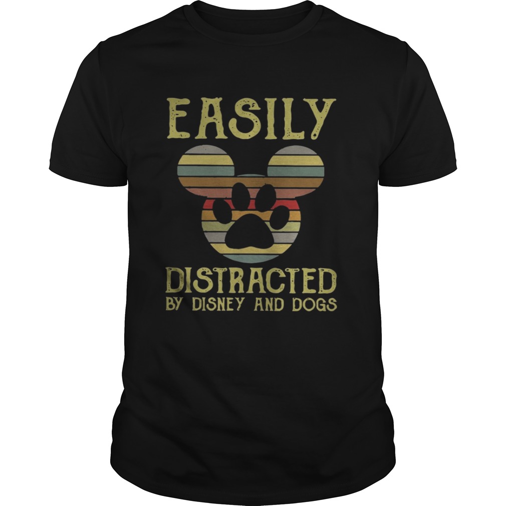 Vintage Easily distracted by Disney and dogs shirt