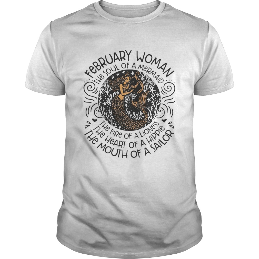 Best February March woman the soul of a witch the fire of a lioness shirt