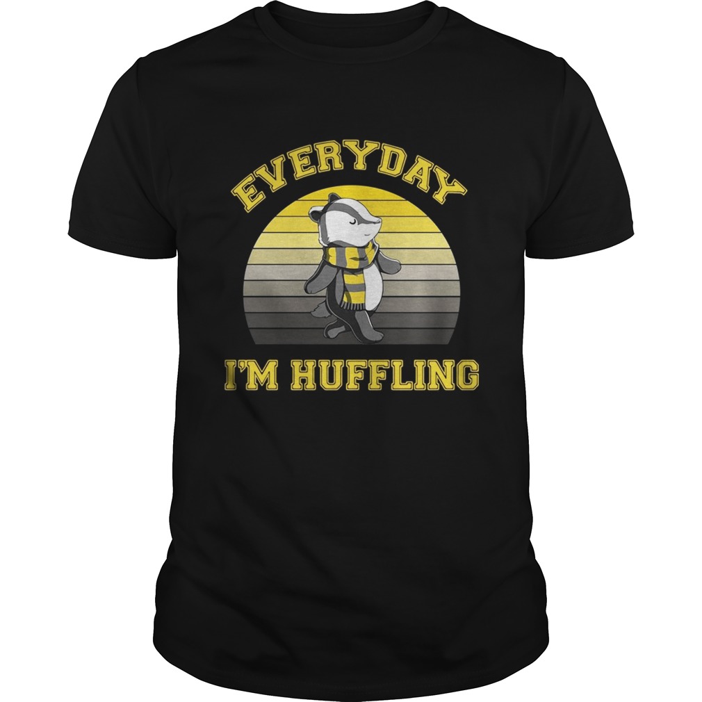 Huffle Badger everyday I huffling retro shirt