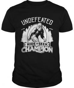 Guys Official Bigfoot undefeated hide and seek champion shirt