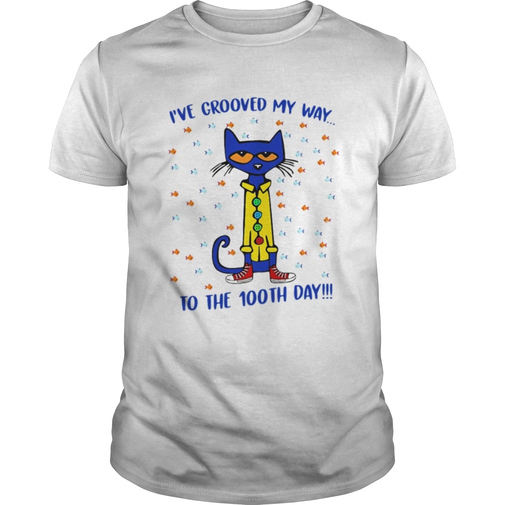 Pete the Cat I’ve groove my way to the 100th-day shirt