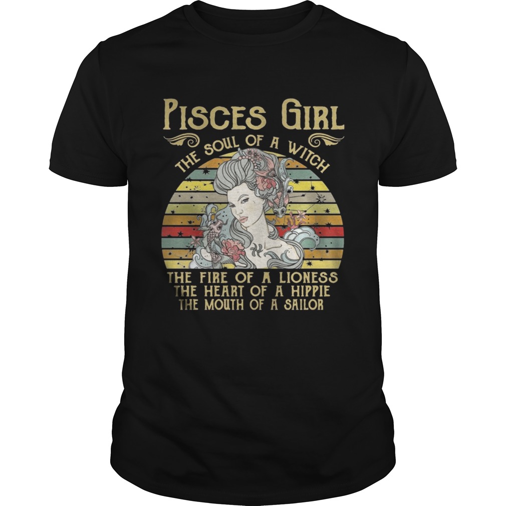 Pisces Girl The Soul Of A Witch – Zodiac Pride Vintage T-Shirt