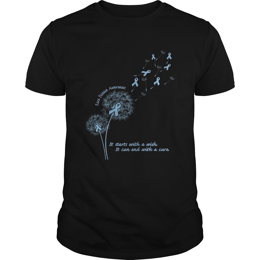 Rare disease awareness it starts with a wish it can end with a cure shirt