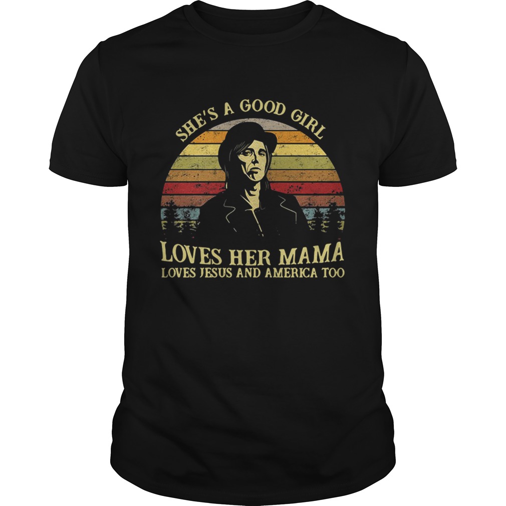 Tom Petty She’s a good girl loves her mama love Jesus and America too retro shirt