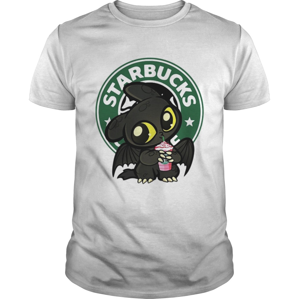 Toothless drinking Starbucks coffee shirt