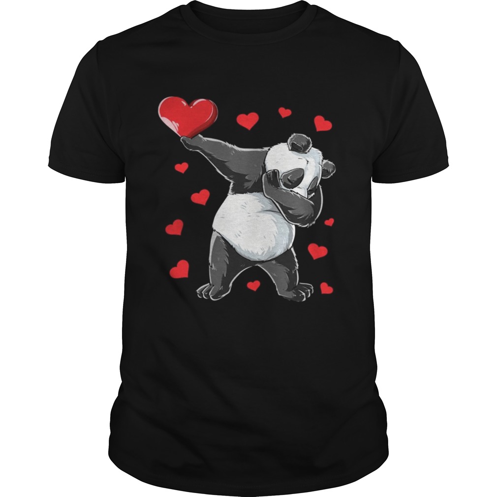 Dabbing Panda Heart Valentines Day Bear Shirt