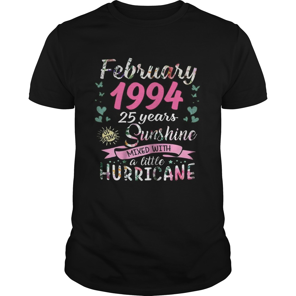 February 1994 25 years sunshine mixed with a little hurricane shirt