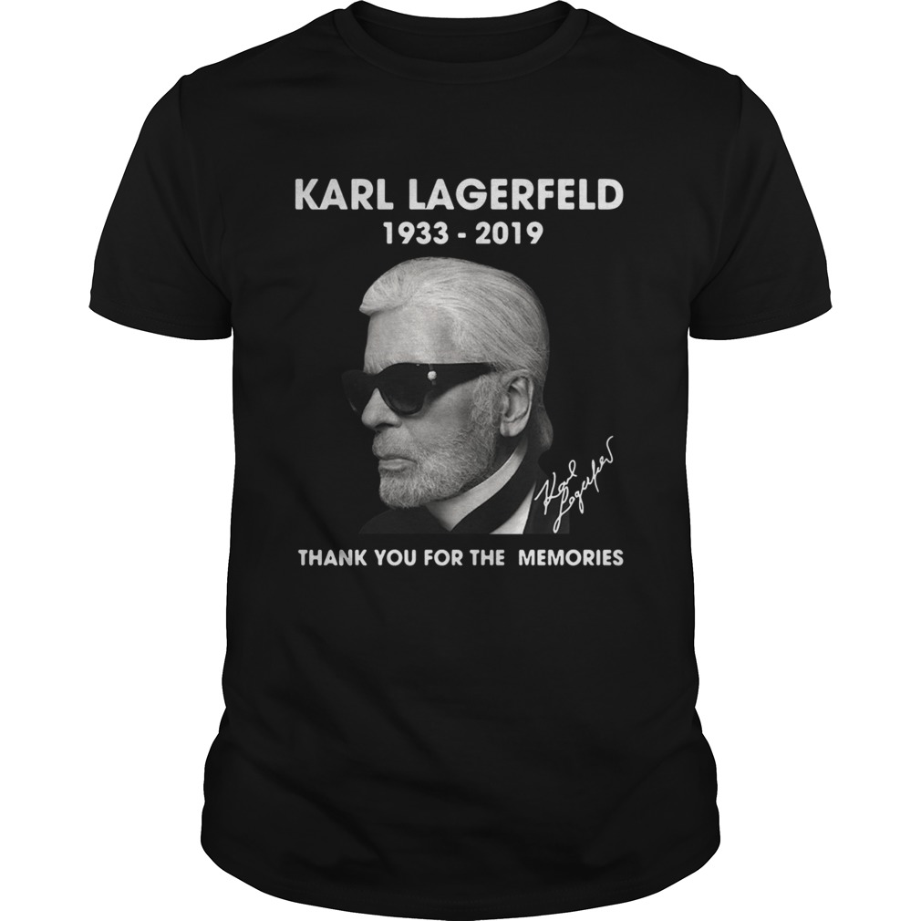Karl Lagerfeld 1933 2019 thank you for the memories tshirt