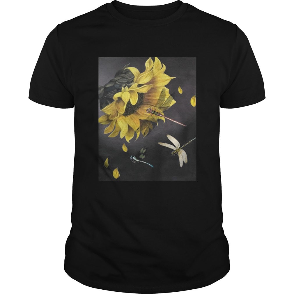 Sunflower and dragonfly T-Shirt