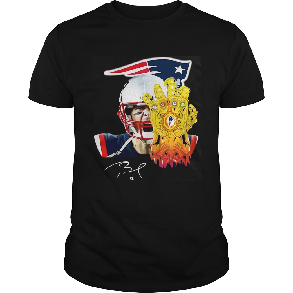 Tom Brady 12 New England Patriots Thanos Shirt