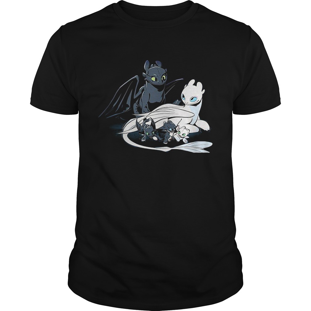 Toothless Light Fury and Night Lights in the Hidden World shirt