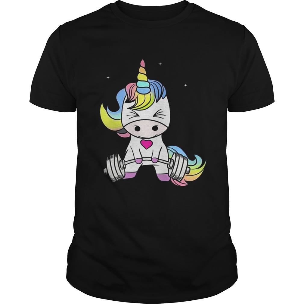 Unicorn weight lifting the struggle is real shirt