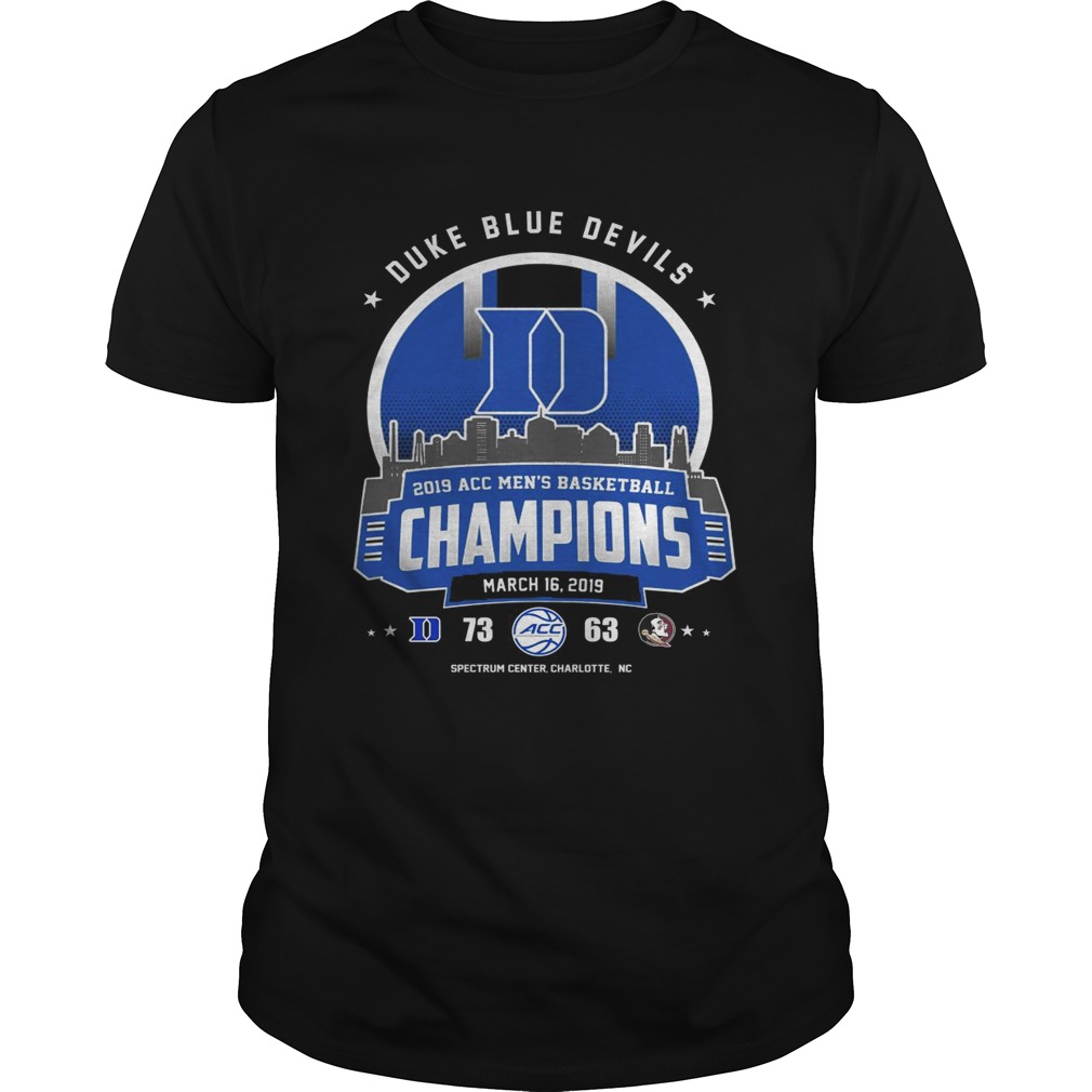 Duke blue devils 2019 acc men’s basketball champion tshirt