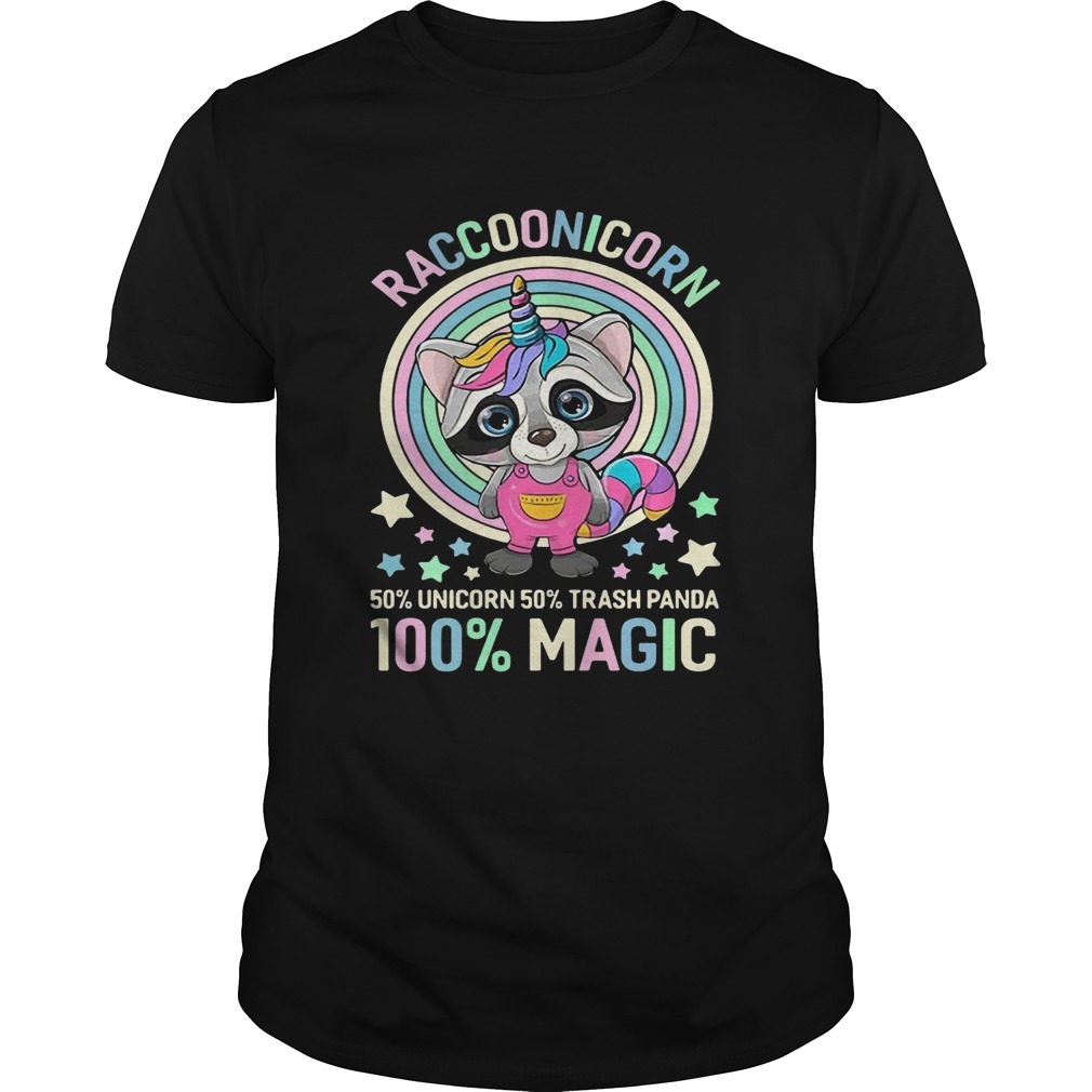 Raccoonicorn 50 Unicorn 50 Trash Panda 100 Magic shirt