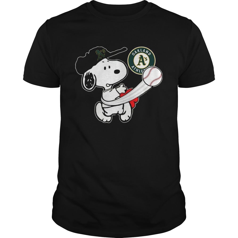 Snoopy Play Baseball T-Shirt For Fan Athletics Team