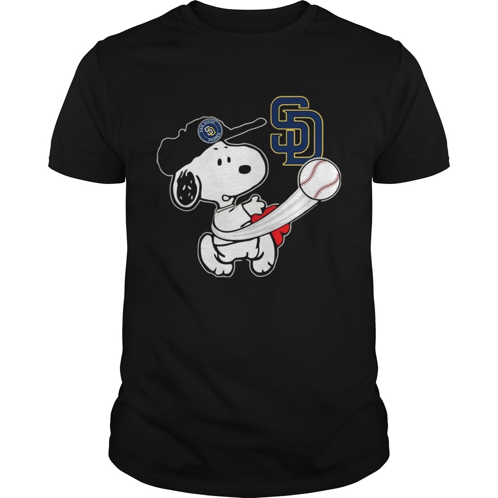 Snoopy Play Baseball T-Shirt For Fan Padres Team