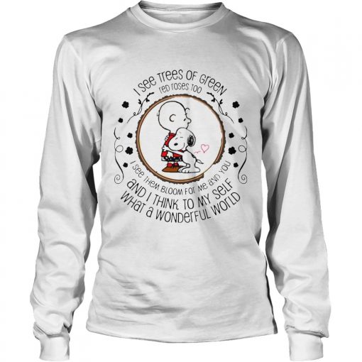 Longsleeve Tee Louis Armstrong What A Wonderful World Snoopy Peanut Gift Shirt