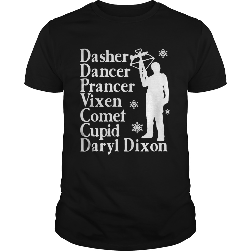 Dasher dancers prancer vixen comet cupid Daryl Dixon tshirt