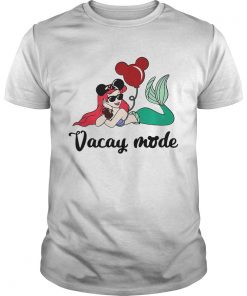 Guys Ariel The Little Mermaid loves Mickey Mouse vacay mode shirt