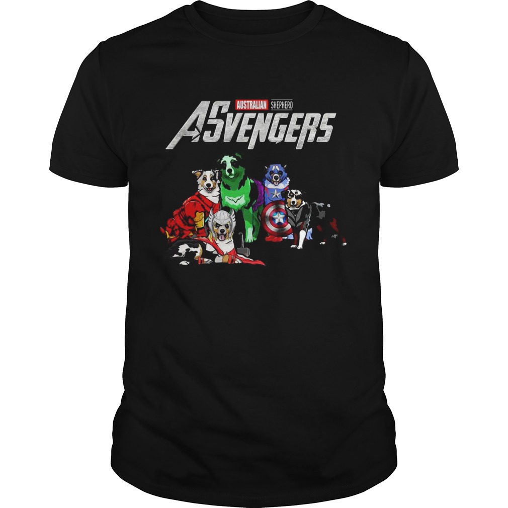 Australian Shepherd Asvengers Marvel Avengers tshirts
